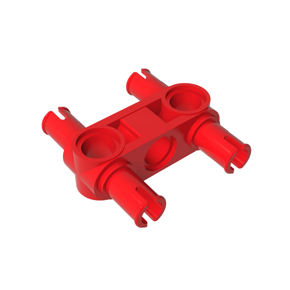 Conector Technic Pin Hub Perpendicular 3L con 4 Pines-MyGobricksEs