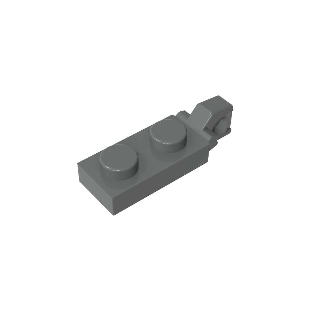Placa de bisagra 1 x 2 con bloqueo con 1 dedo en el extremo, sin ranura-MyGobricksEs
