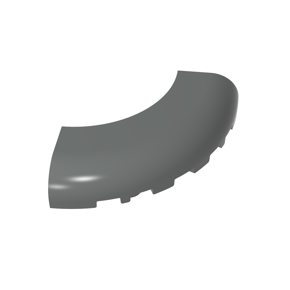 Esquina redonda de ladrillo de 5 x 5 x 1 con recortes inferiores [sin montantes] [arco de 1/4]-MyGobricksEs