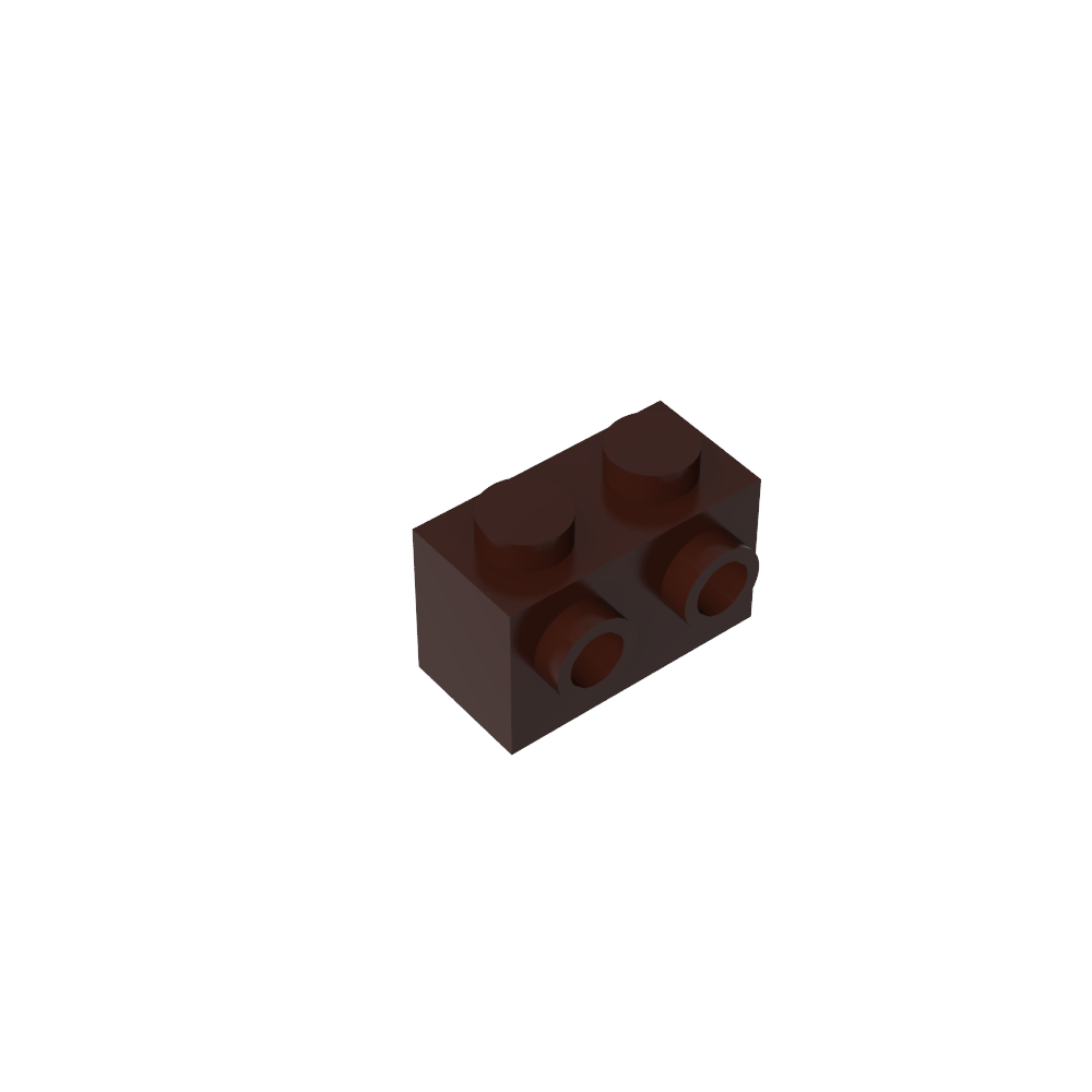Ladrillo especial 1 x 2 con 2 montantes en 1 lado-MyGobricksEs