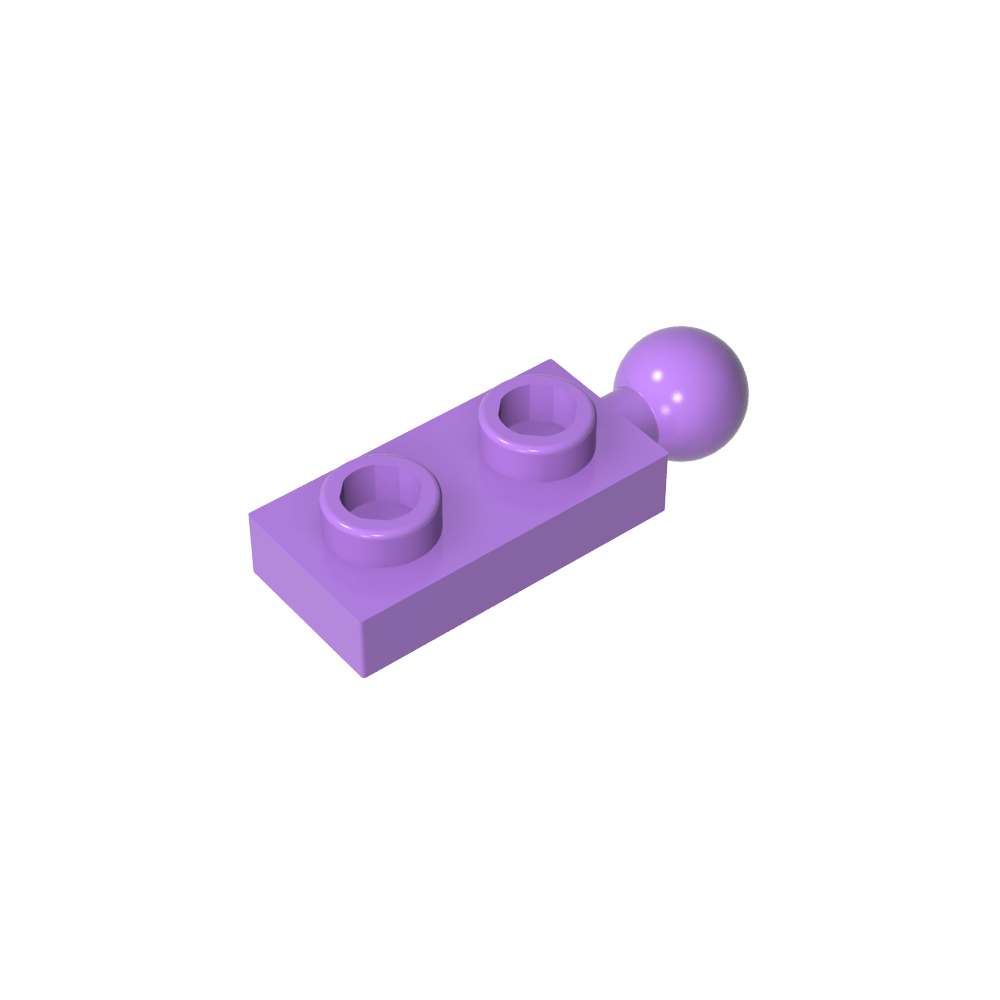 Placa especial 1 x 2 con bola de remolque final-MyGobricksEs
