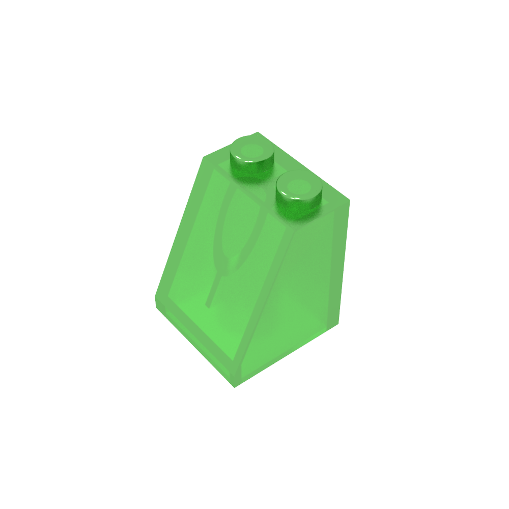 Pendiente 65° 2 x 2 x 2 con tubo inferior-MyGobricksEs