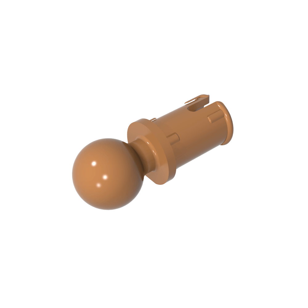 Pasador técnico con crestas de fricción longitudinales y bola de remolque-MyGobricksEs
