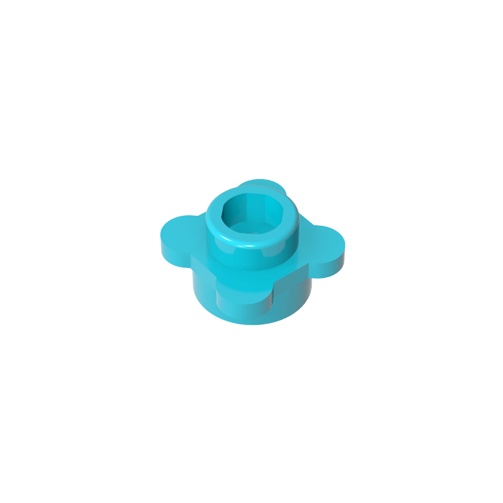 Planta, Flor, Plato Redondo 1 x 1 con 4 Pétalos-MyGobricksEs