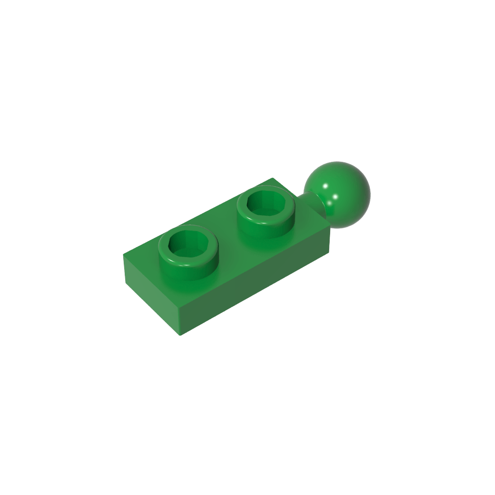 Placa especial 1 x 2 con bola de remolque final-MyGobricksEs