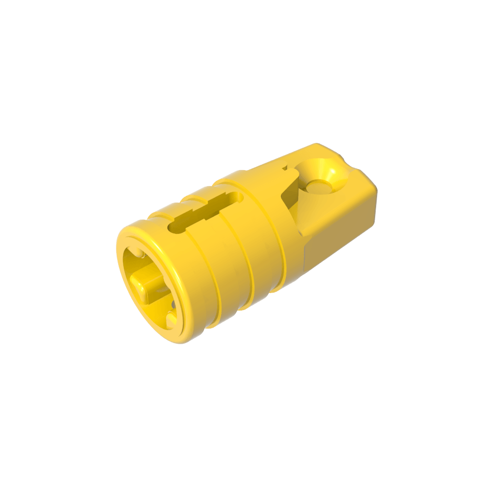Cilindro de bisagra 1 x 2 con bloqueo con 1 dedo y orificio para eje en los extremos-MyGobricksEs