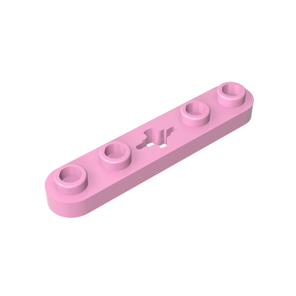 Placa técnica 1 x 5 con extremos lisos, 4 pernos y orificio para eje central-MyGobricksEs