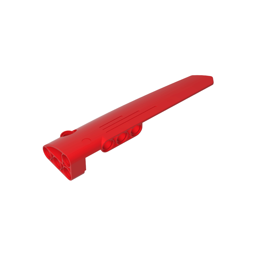 Carenado de panel técnico n.° 5 largo liso, lado A-MyGobricksEs