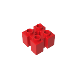 Ladrillo Especial 2 x 2 con Ranuras y Hueco para Eje-MyGobricksEs