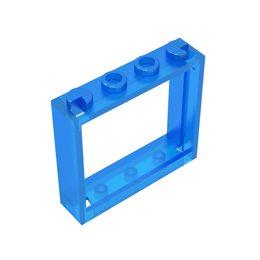 Ventana 1 x 4 x 3 sin pestañas de persiana-MyGobricksEs