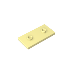 Placa especial 2 x 4 con ranura y dos pernos centrales (puente)-MyGobricksEs