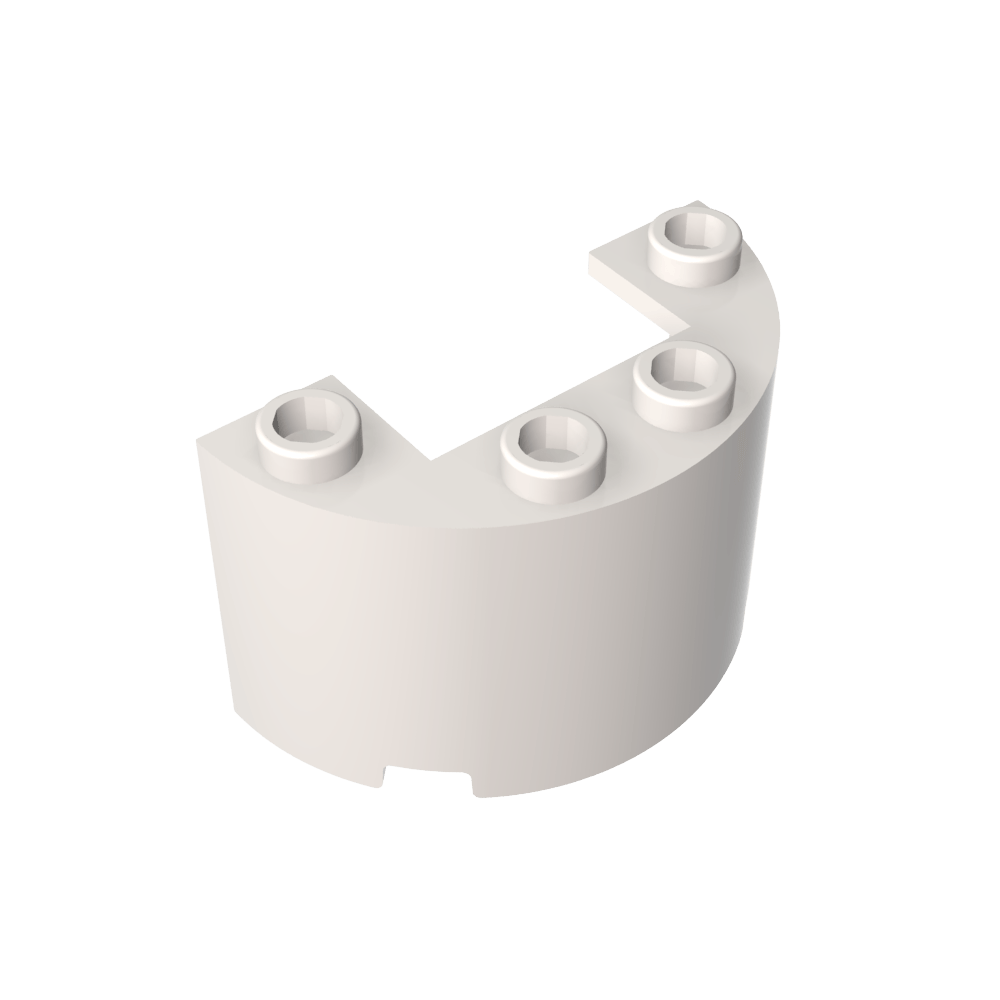 Cilindro de medio cuerpo de 2 x 4 x 2 con recorte de 1 x 2-MyGobricksEs