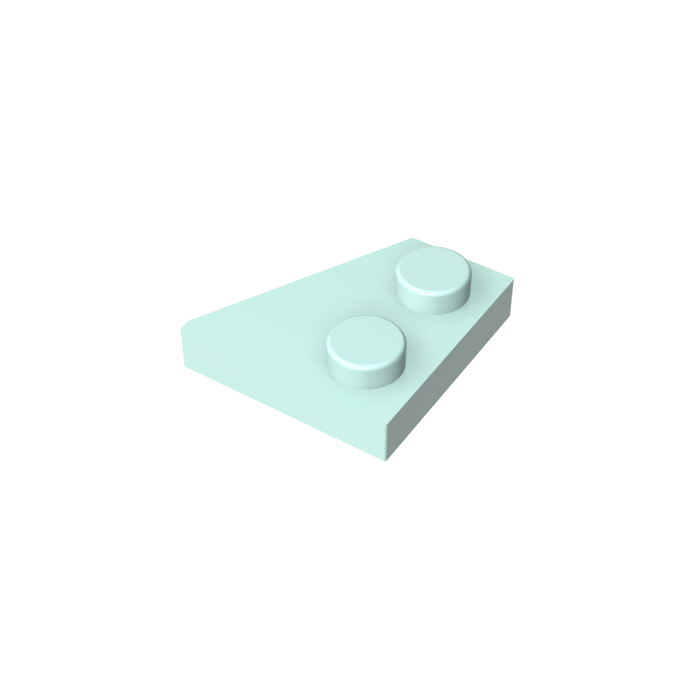Placa de cuña 2 x 2 izquierda-MyGobricksEs
