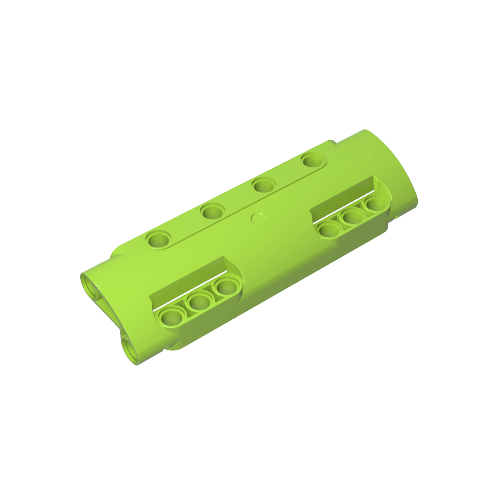 Panel técnico curvo de 11 x 3 con 10 orificios para pasadores a través de la superficie del panel-MyGobricksEs
