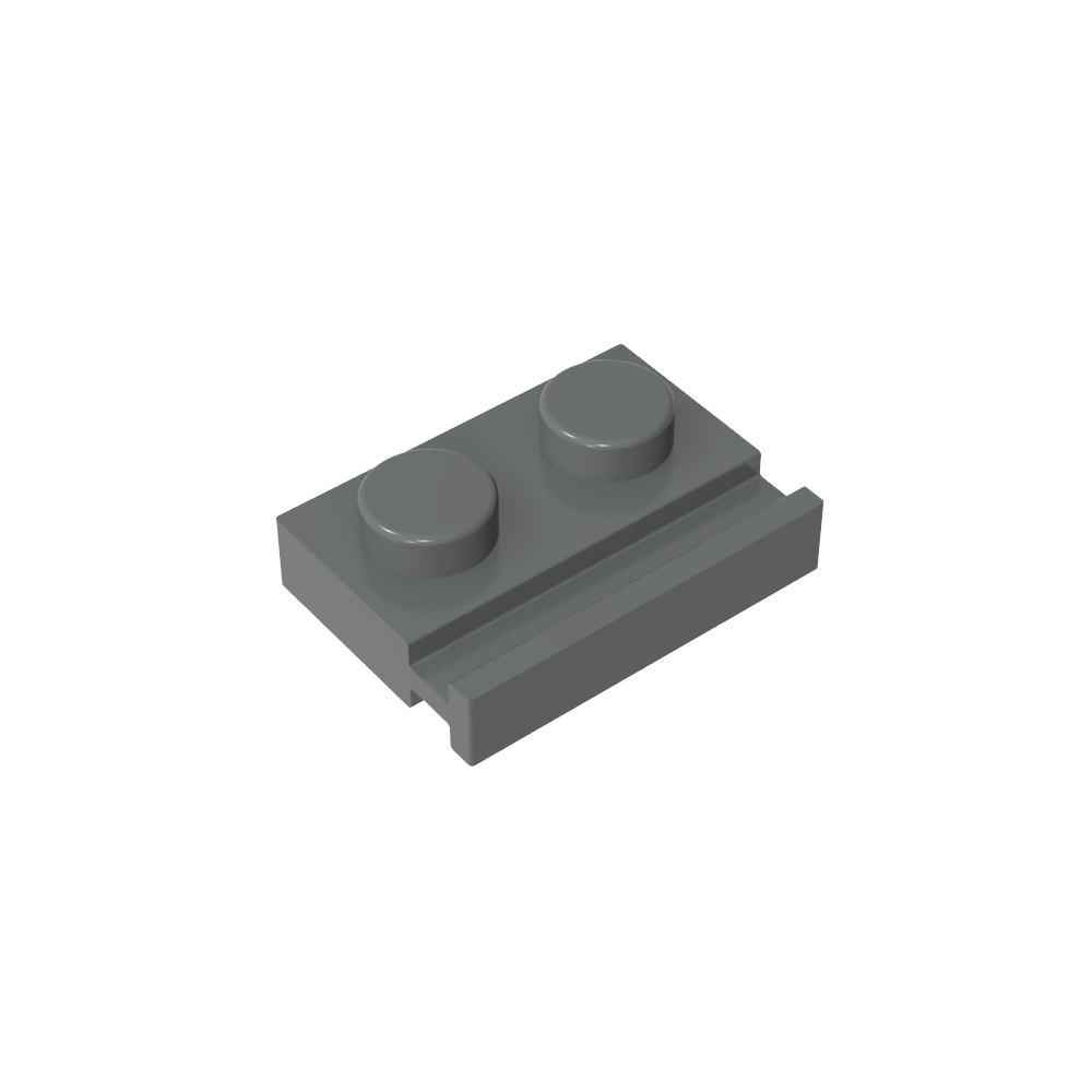 Placa Especial 1 x 2 con Riel para Puerta-MyGobricksEs