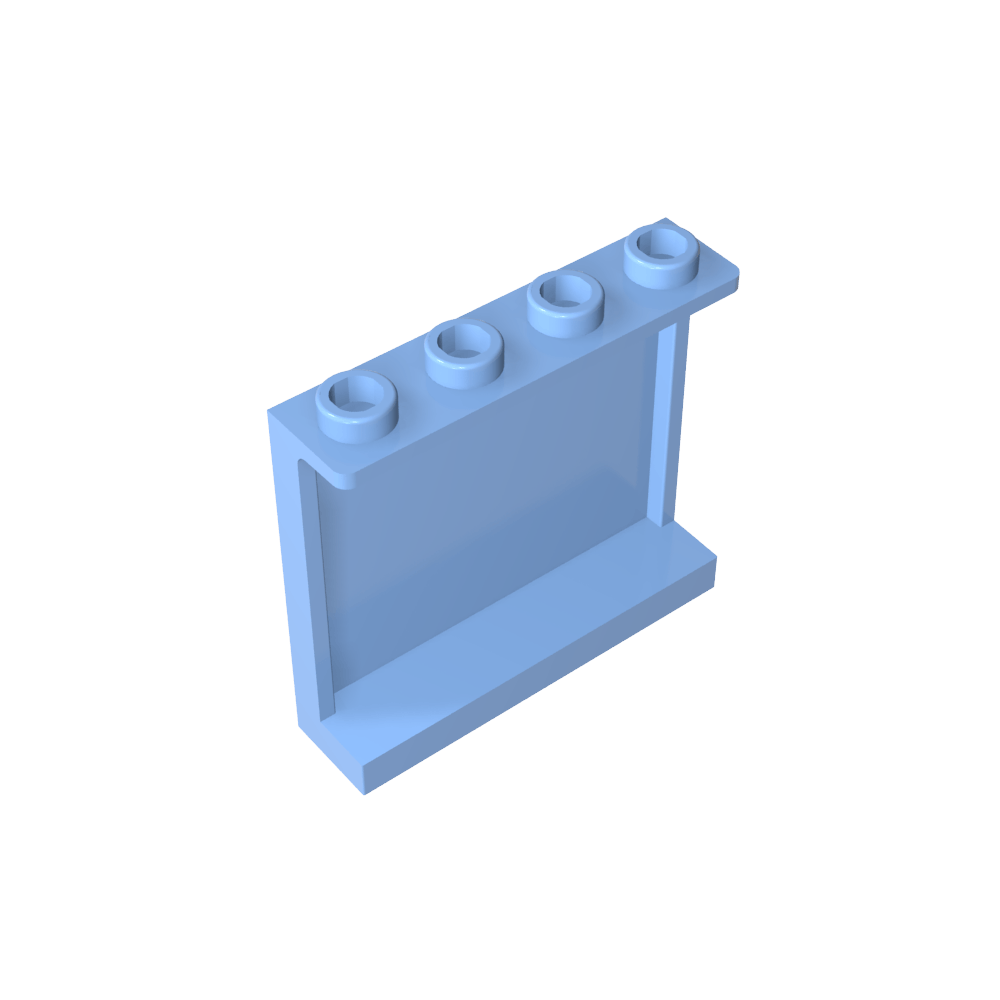 Panel 1 x 4 x 3 [Soportes laterales/Montantes huecos]-MyGobricksEs