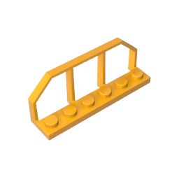 Placa especial 1 x 6 con valla de extremo de vagón de tren-MyGobricksEs