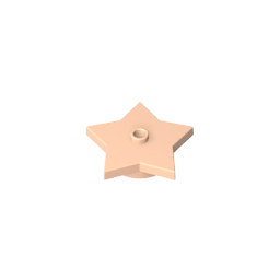 Placa especial de estrella de 5 puntas de 4 x 4 2/3 con un perno-MyGobricksEs