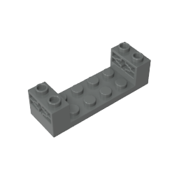 Cojinete de rueda 2 x 6 x 1 1/3 con orificios para eje y corte de 2 x 4-MyGobricksEs