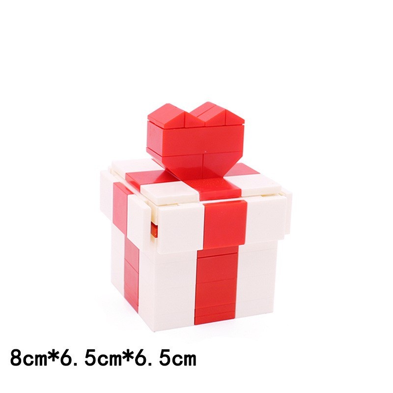 Caja de regalo para anillos DIY, bloques de construcción con cuentas pequeñas, regalos de San Valentín (no de Gobricks)