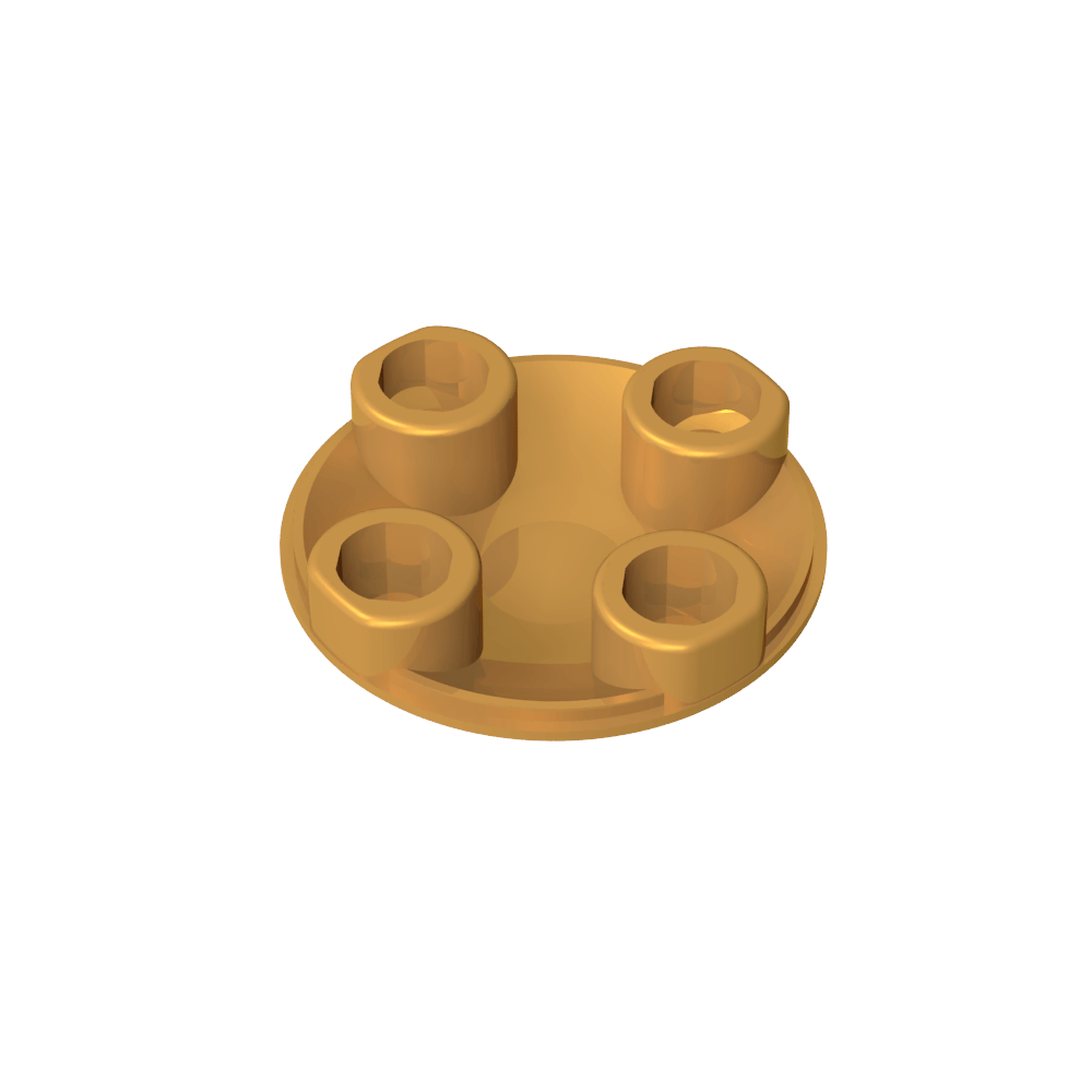 Plato redondo 2 x 2 con fondo redondeado [Boat Stud]-MyGobricksEs