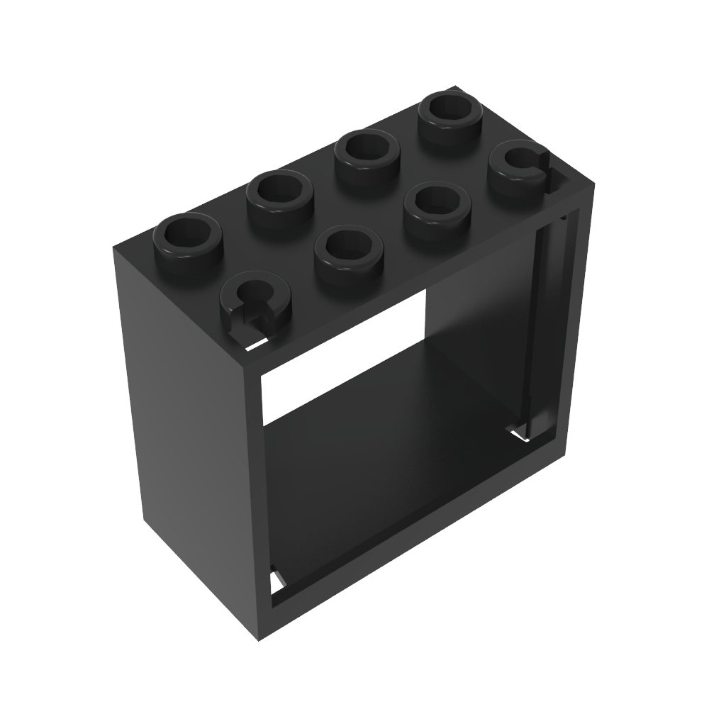 Marco de ventana de 2 x 4 x 3 con montantes huecos-MyGobricksEs