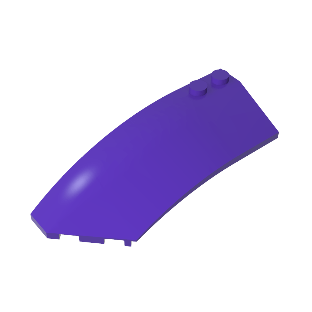 Cuña curva 8 x 3 x 2 abierta izquierda [lisa]-MyGobricksEs