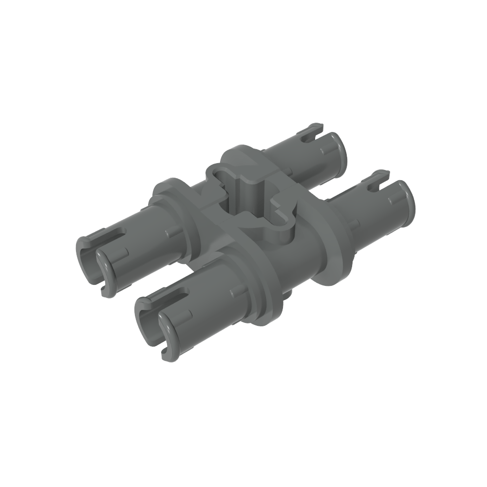 Pasador doble técnico con orificio para eje-MyGobricksEs