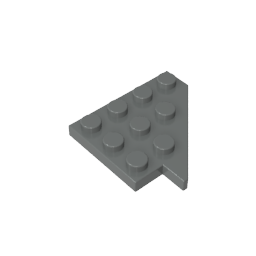 Cuña, Placa 4 x 4 Ala Derecha-MyGobricksEs
