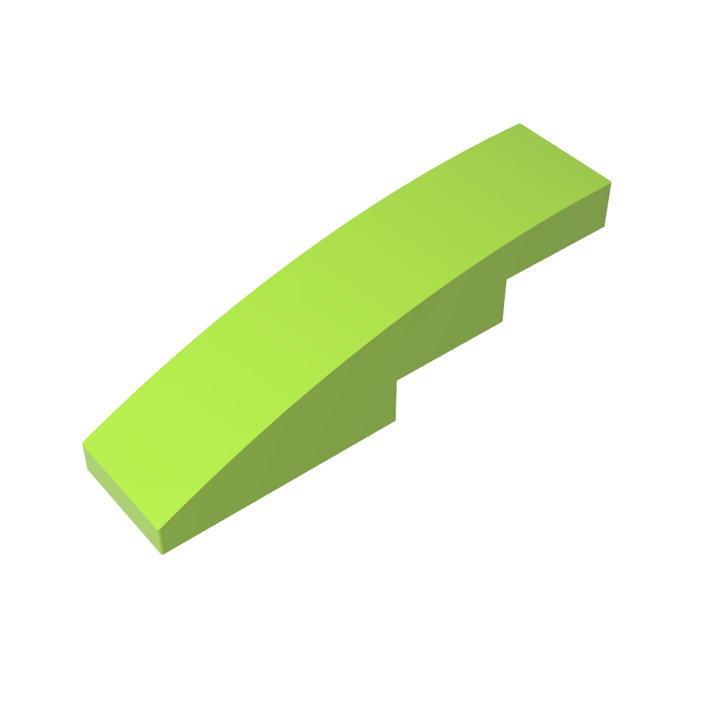 Pendiente curva 4 x 1 sin montantes [Soporte para montantes con crestas asimétricas]-MyGobricksEs