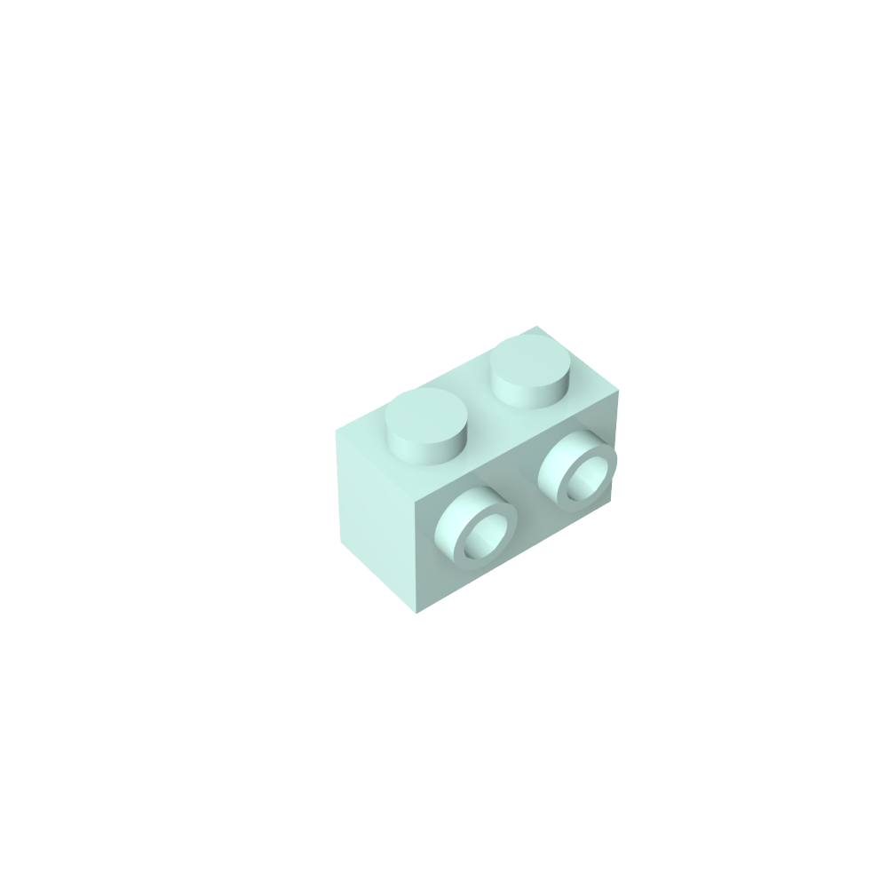 Ladrillo especial 1 x 2 con 2 montantes en 1 lado-MyGobricksEs