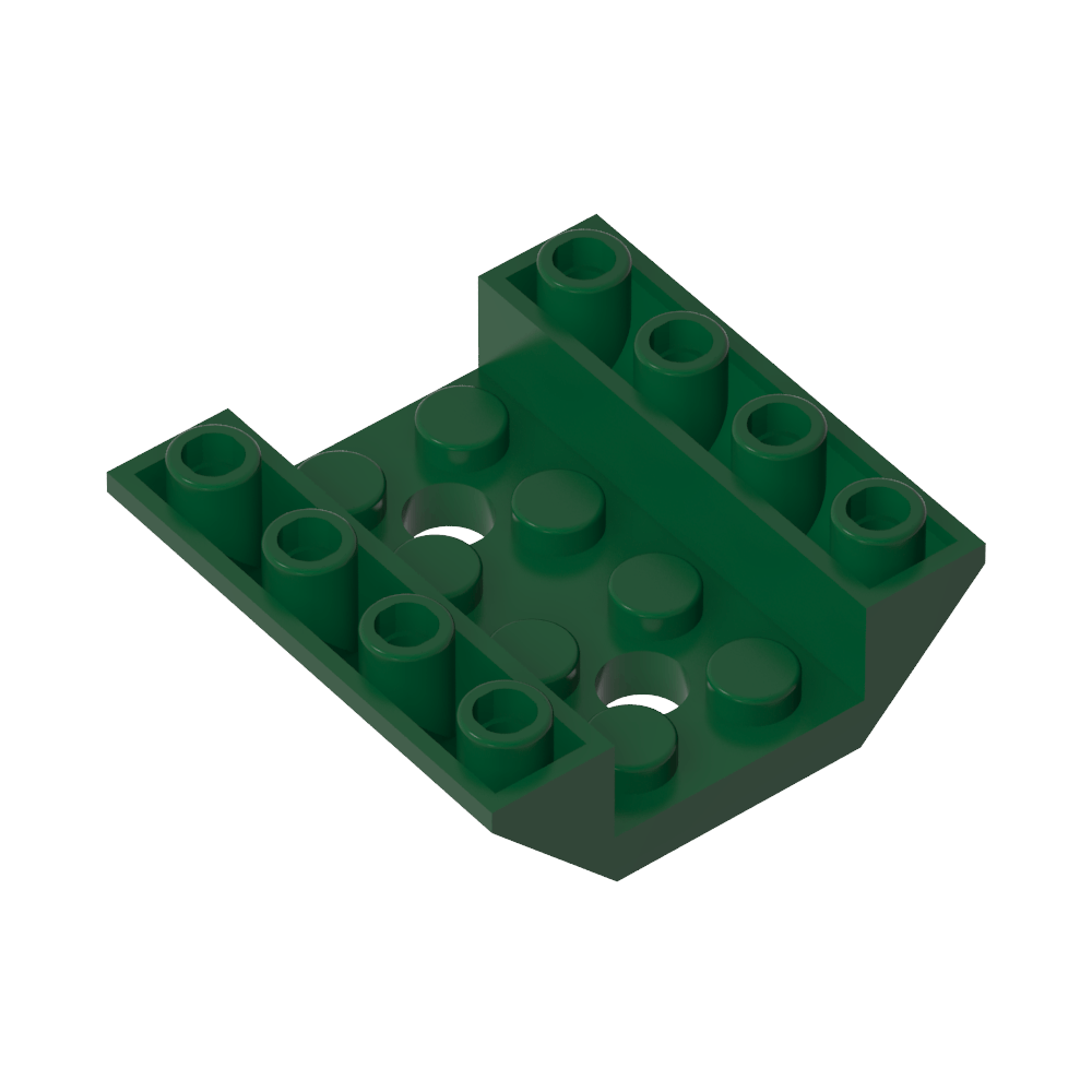Pendiente Invertida 45° 4 x 4 Doble con 2 Hoyos-MyGobricksEs