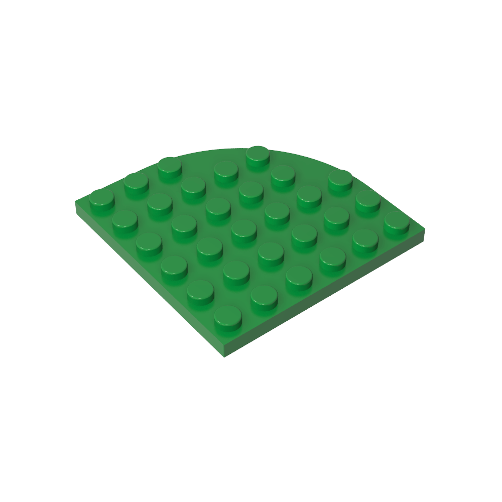 Placa de esquina redonda 6 x 6-MyGobricksEs