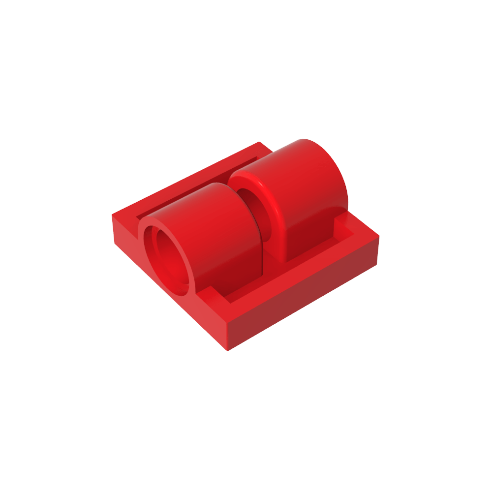 Placa especial 2 x 2 con 2 orificios para pasadores-MyGobricksEs