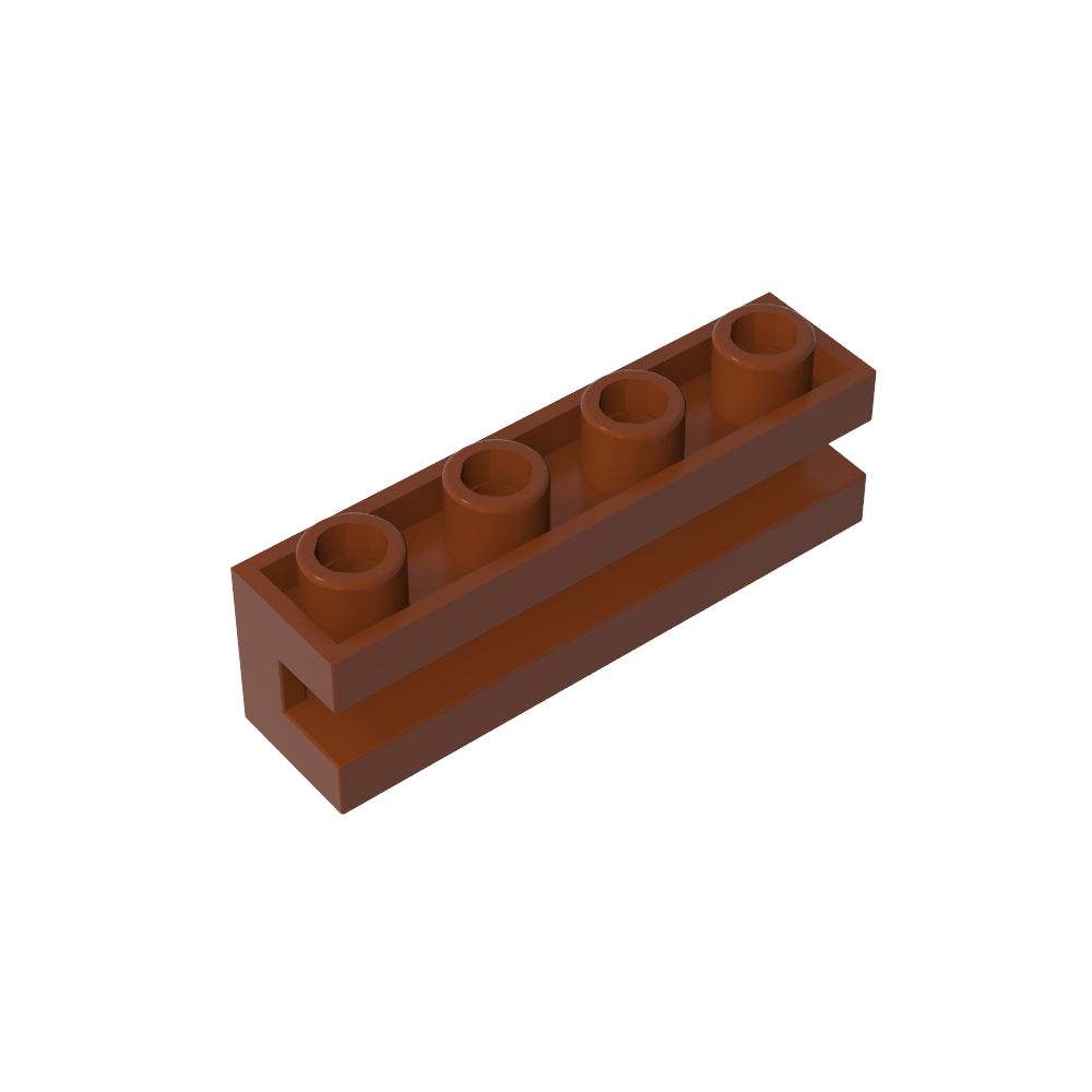Ladrillo Especial 1 x 4 con Ranura-MyGobricksEs