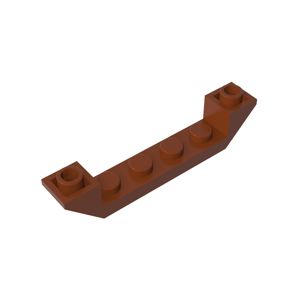 Pendiente Invertida 45° 6 x 1 Doble con Recorte 1 x 4-MyGobricksEs