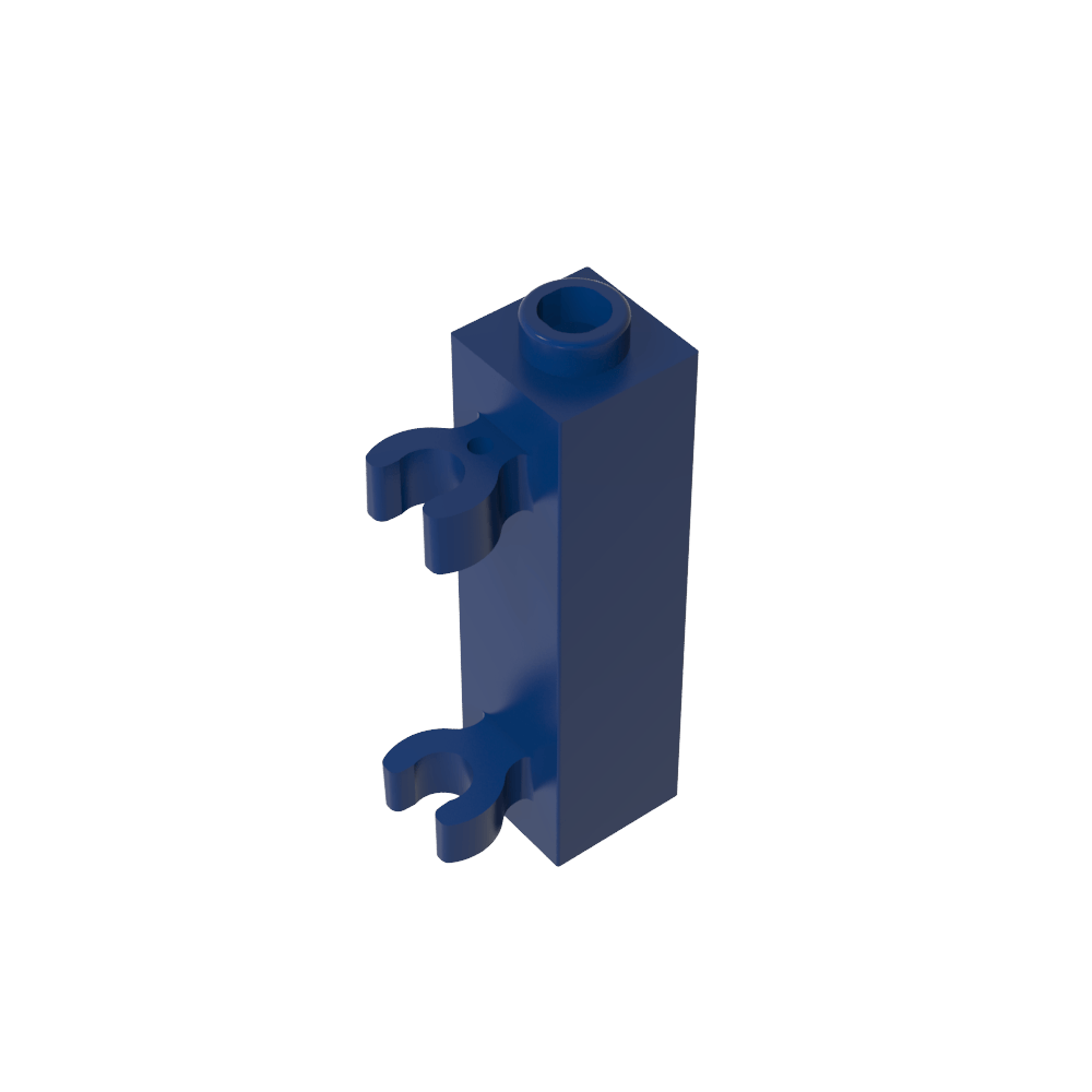 Ladrillo especial 1 x 1 x 3 con 2 clips verticales [Perno hueco, clips abiertos O]-MyGobricksEs