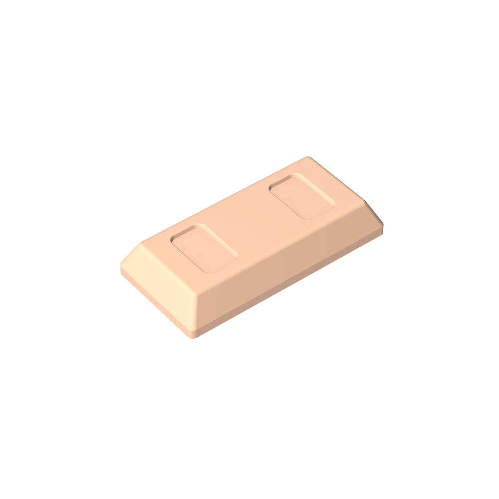 Azulejo especial 1 x 2 con paredes inclinadas, también conocido como dinero/lingote de oro [lingote]-MyGobricksEs