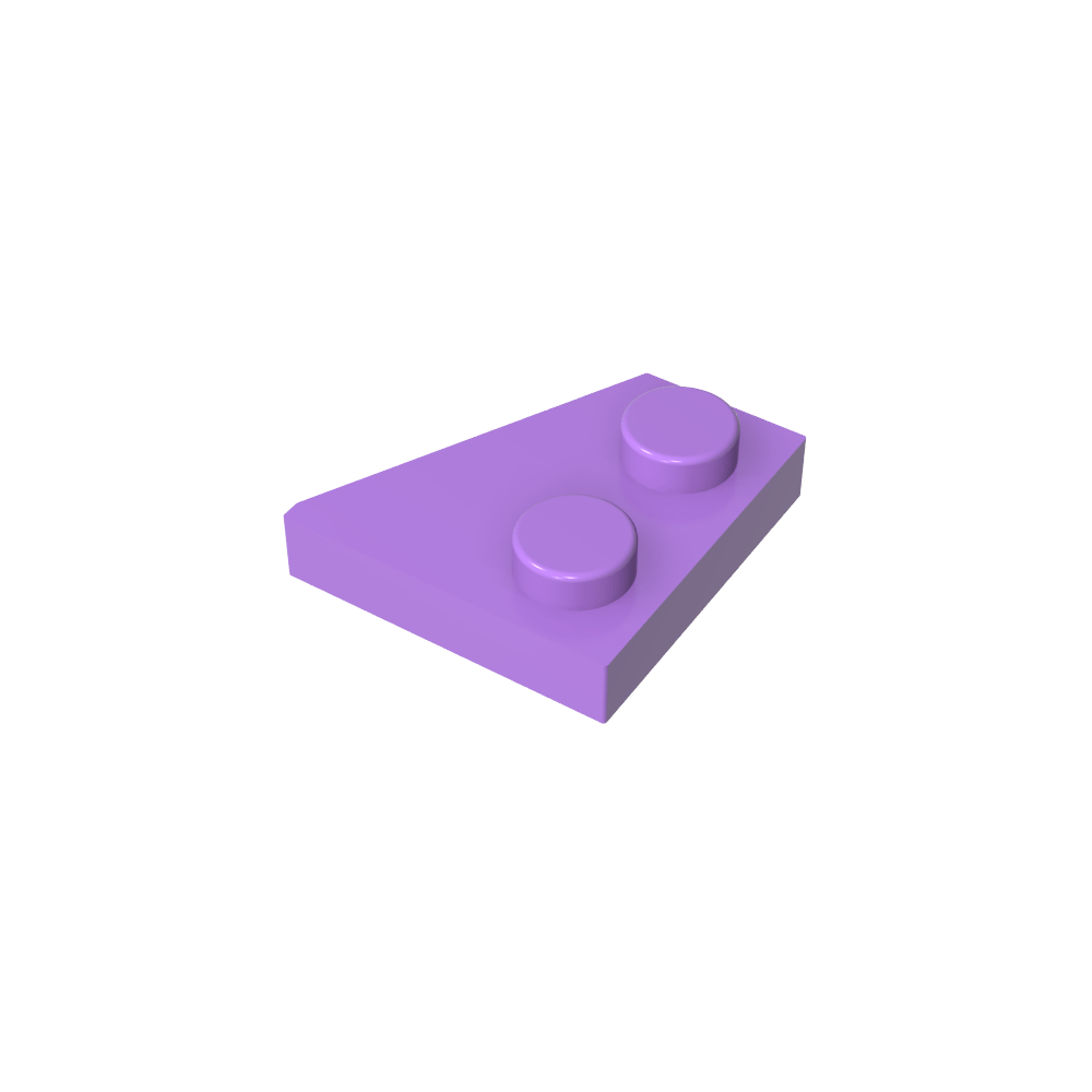 Placa de cuña 2 x 2 izquierda-MyGobricksEs