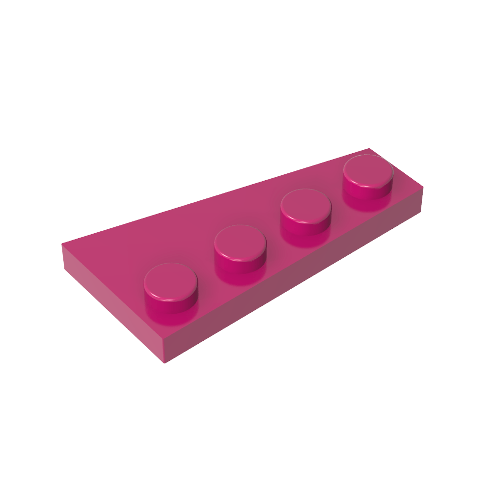 Placa de cuña 4 x 2 izquierda-MyGobricksEs