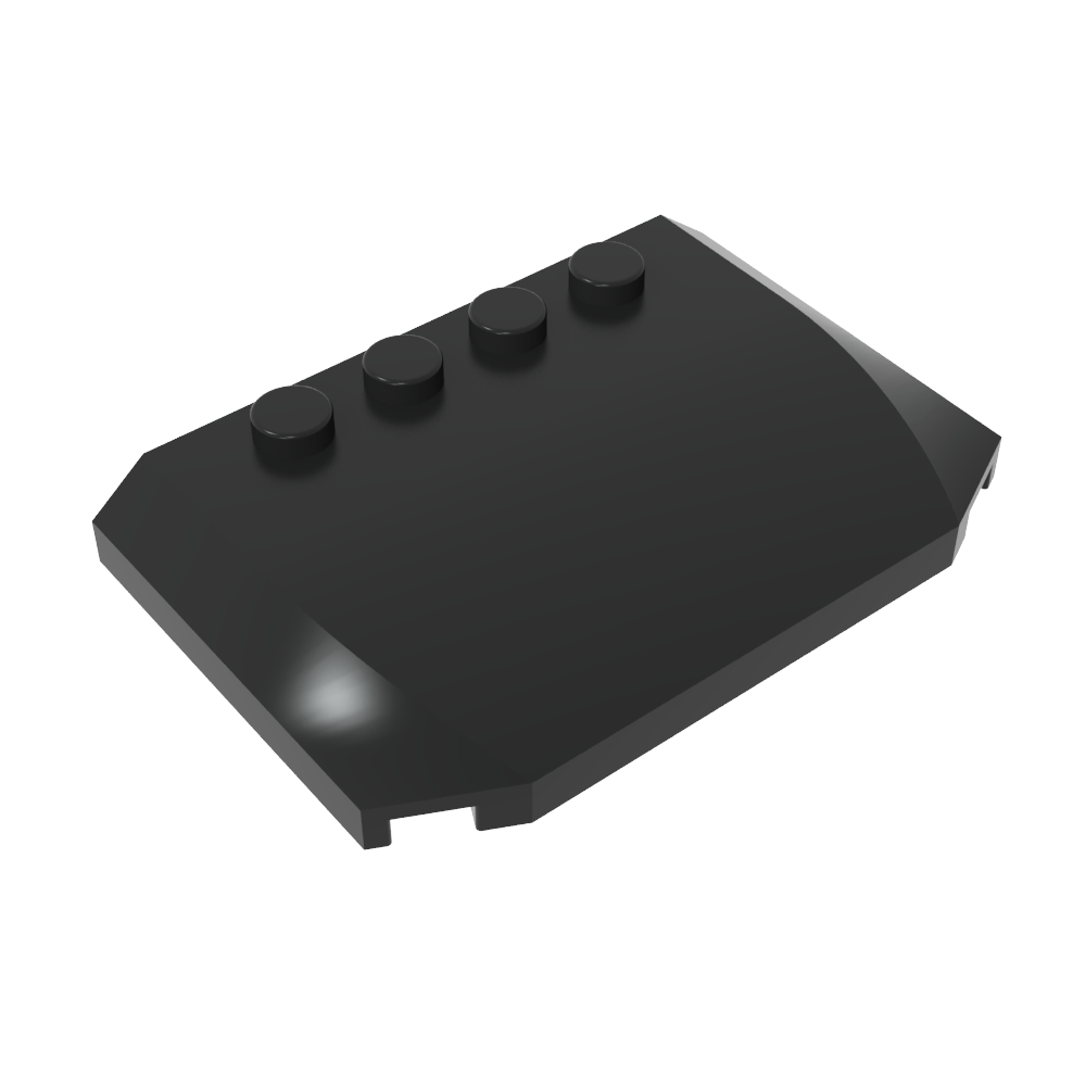 Pendiente curva 4 x 6 x 2/3 Triple curva con 4 montantes-MyGobricksEs