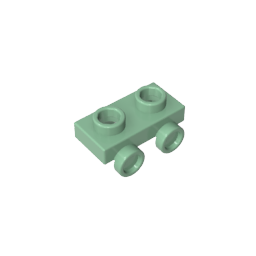 Placa modificada 1 x 2 con 2 puntos salientes-MyGobricksEs