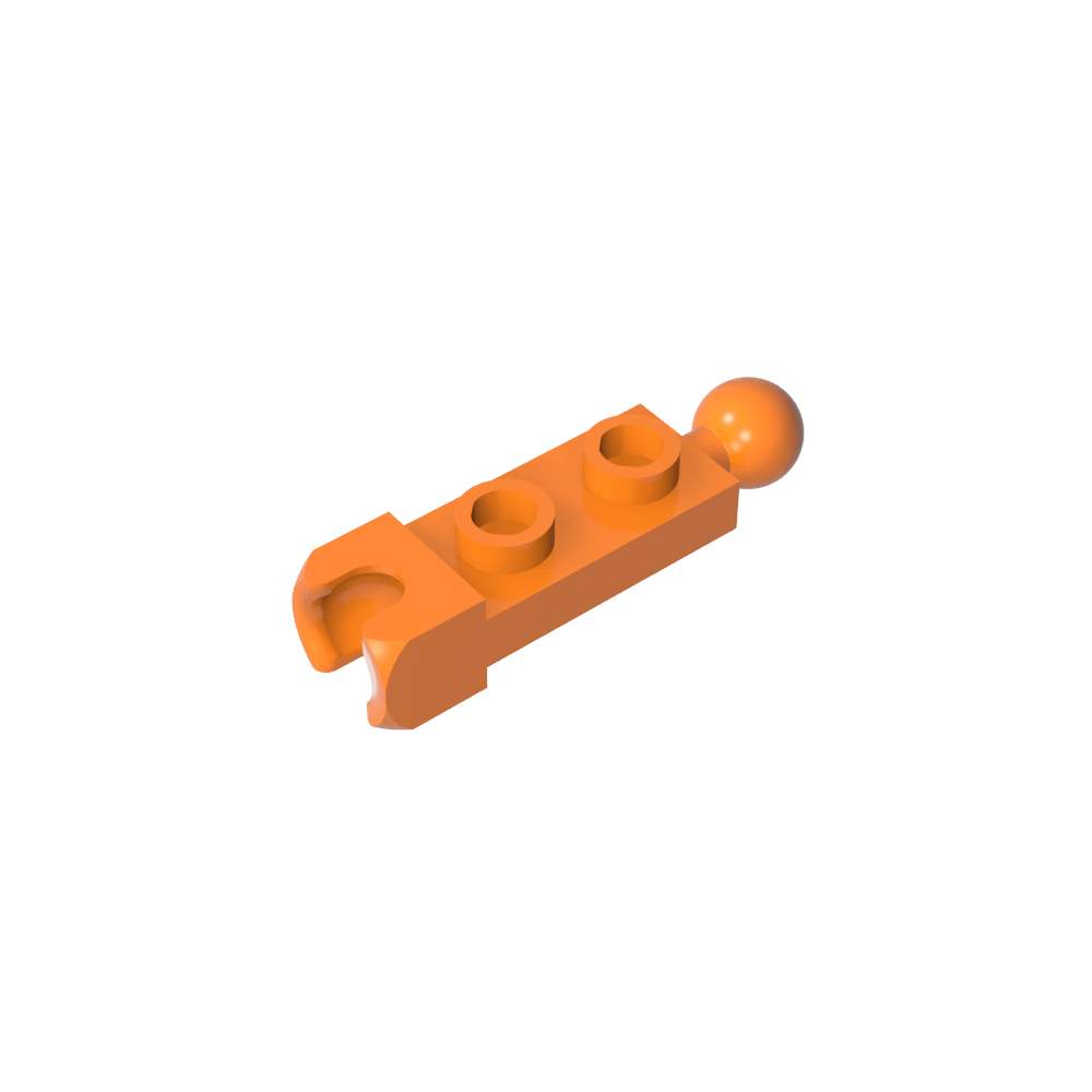Placa especial 1 x 2 con copa de extremo de 5,9 mm y bola de remolque-MyGobricksEs