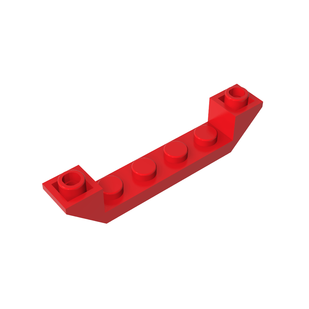 Pendiente Invertida 45° 6 x 1 Doble con Recorte 1 x 4-MyGobricksEs