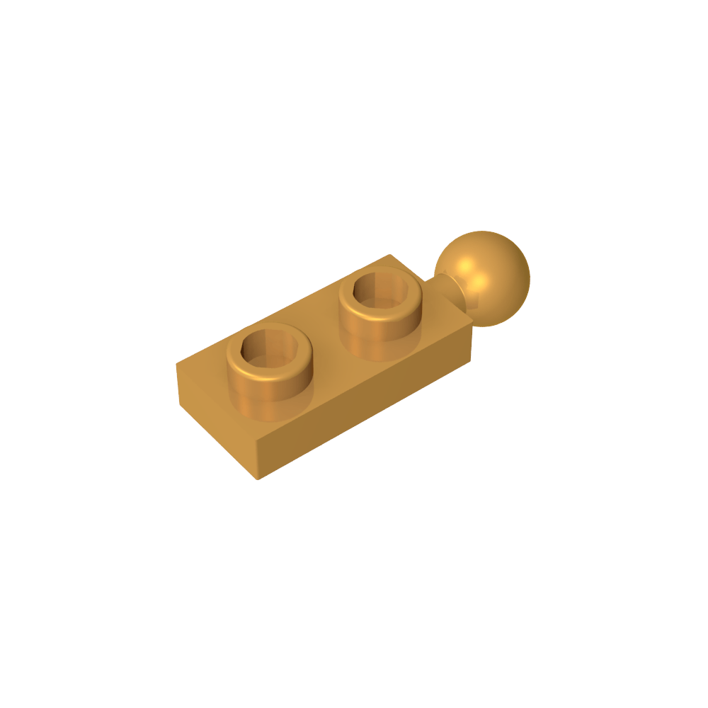 Placa especial 1 x 2 con bola de remolque final-MyGobricksEs