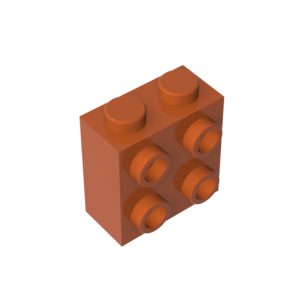 Ladrillo especial 1 x 2 x 1 2/3 con cuatro montantes en un lado-MyGobricksEs
