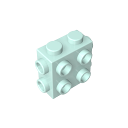 Ladrillo especial 1 x 2 x 1 2/3 con ocho montantes en 3 lados-MyGobricksEs