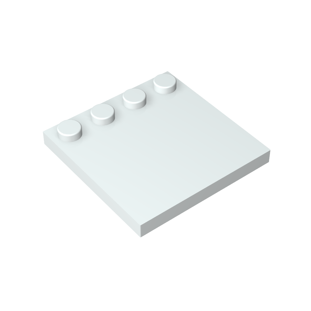 Placas especiales 4x4 con tacos en un borde [lisas]-MyGobricksEs