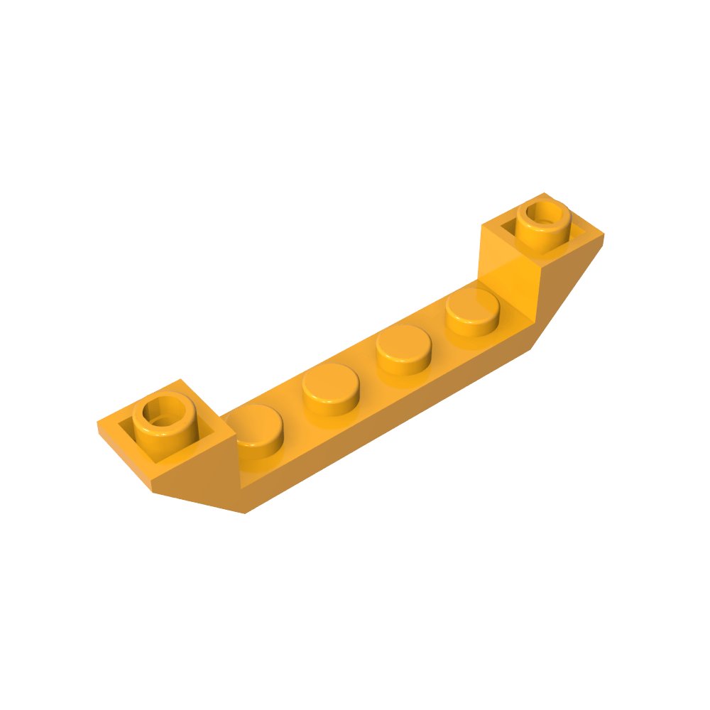 Pendiente Invertida 45° 6 x 1 Doble con Recorte 1 x 4-MyGobricksEs