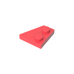 Placa de cuña 2 x 2 izquierda-MyGobricksEs